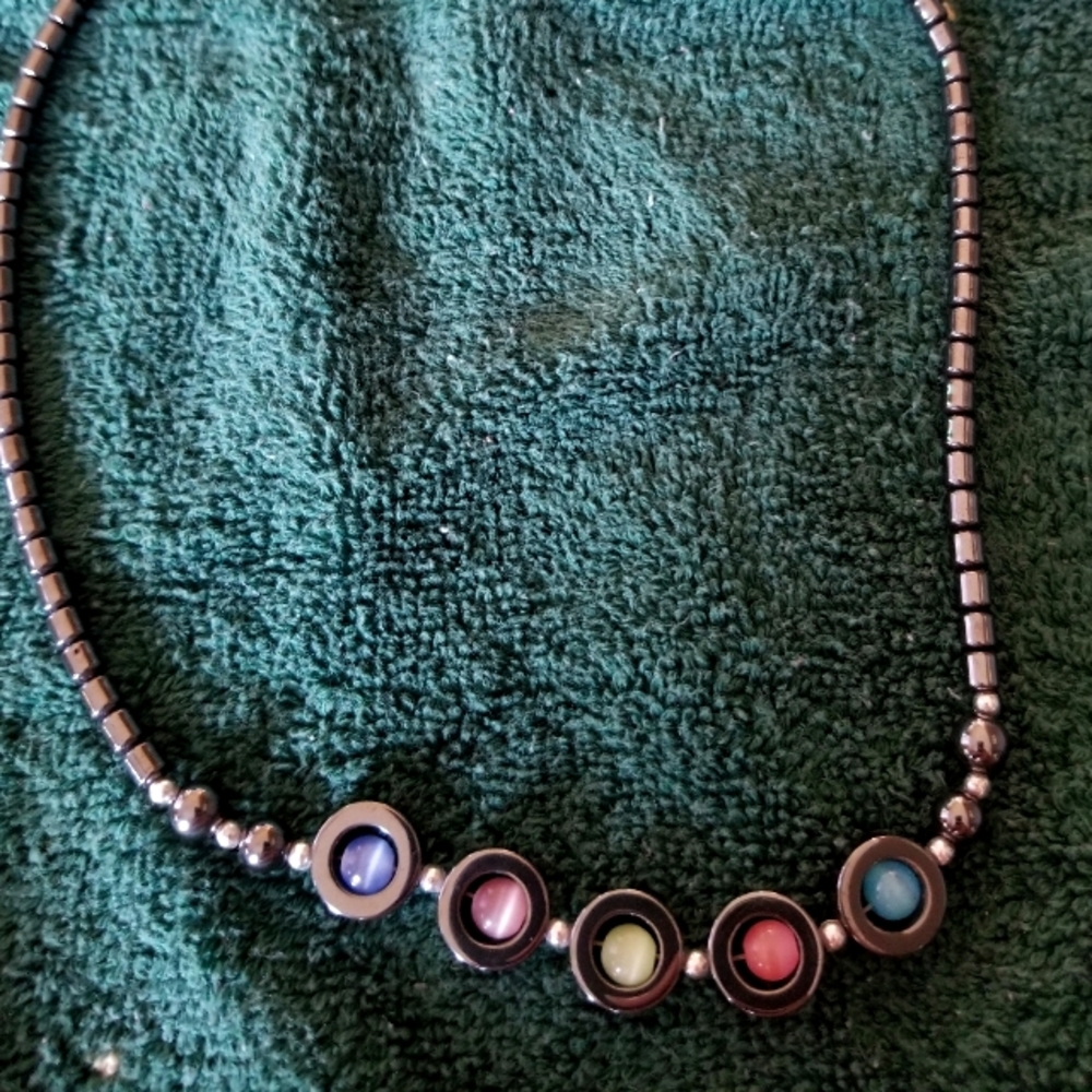 Magnetic galaxy necklace